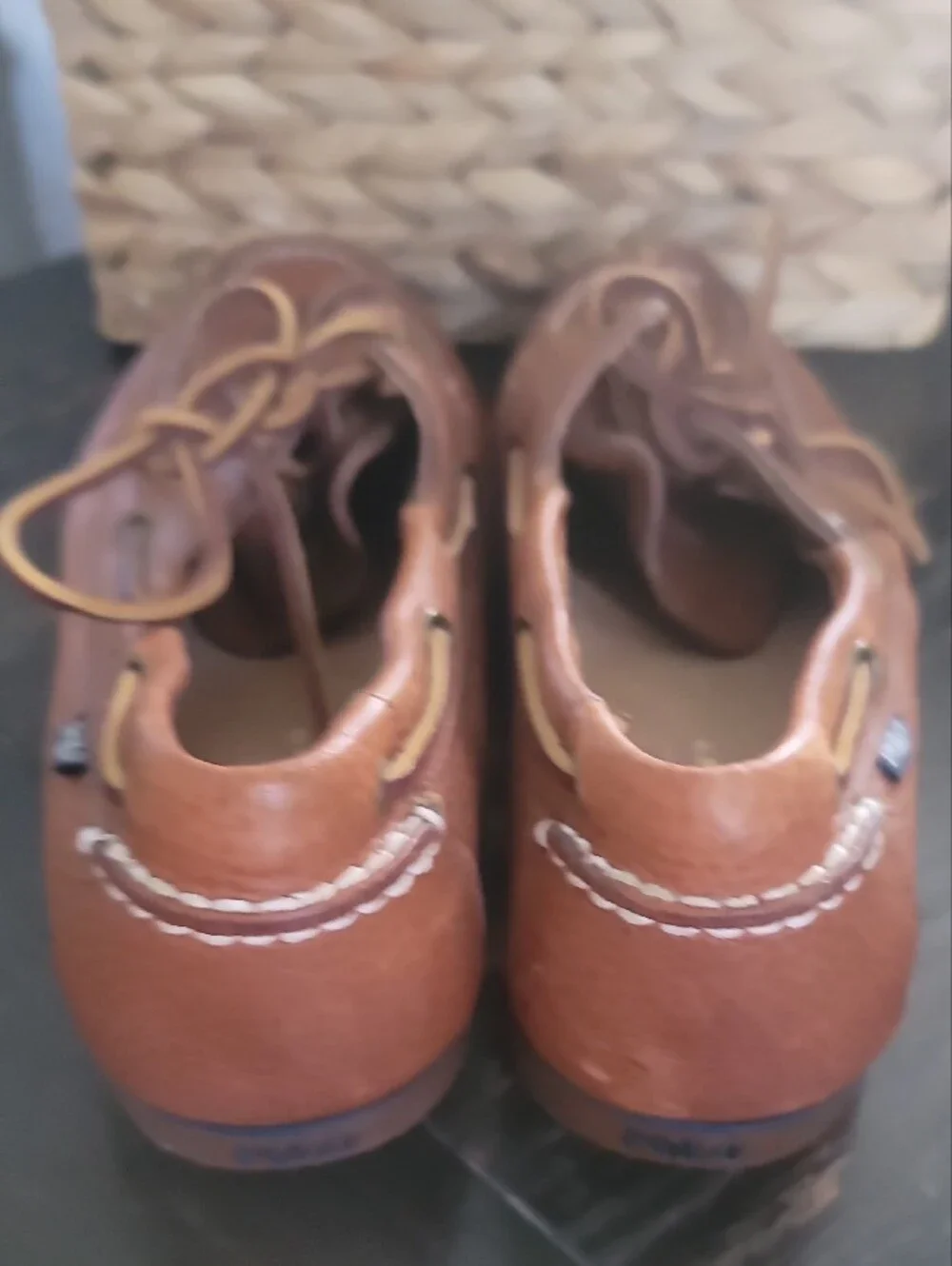Polo by Ralph Lauren Tan Leather Boat Shoes